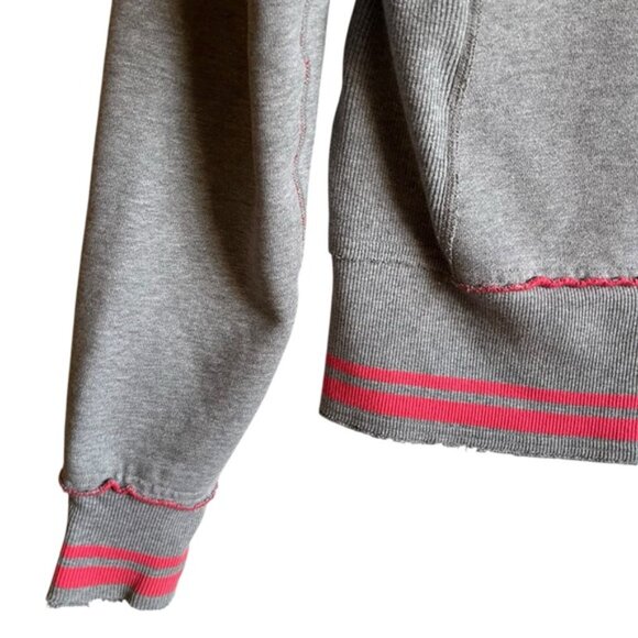 Lululemon Scuba Hoodie Size 4 Grey Pink Factory Distressed - Picture 10 of 16